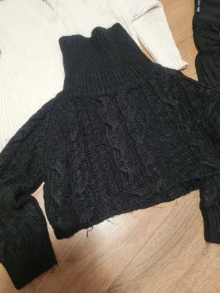 Lote Ropa Invierno básico blanco y negro XS