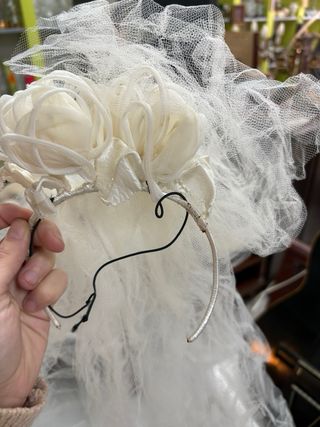 Vestido de novia antiguo encaje blanco