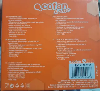 Picadora Manual Cofan Home 500ml