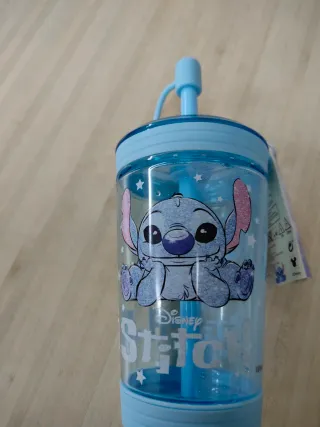 Borraccia Stitch con cannuccia per bambini