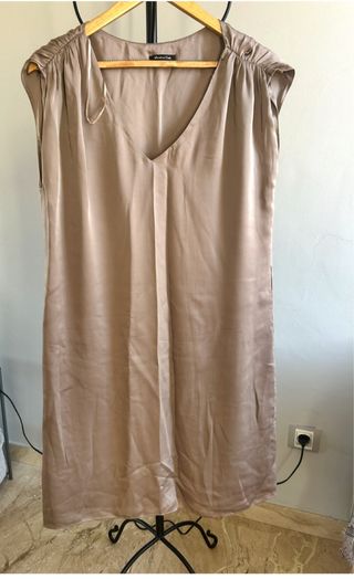 Vestido Massimo Dutti Beige Talla S