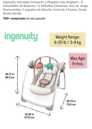 Columpio Hamaca Bebé Animales