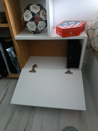 Estantería juvenil madera roble  y blanco