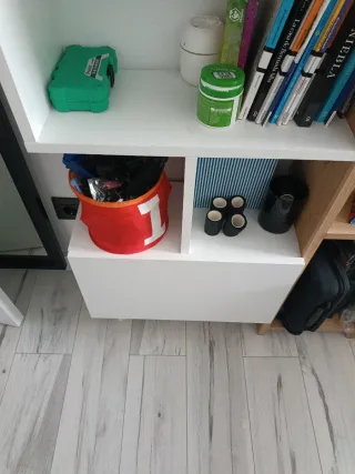 Estantería juvenil madera roble  y blanco