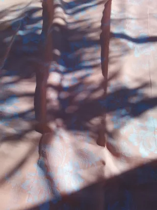 Funda de colchón rosa y blanco