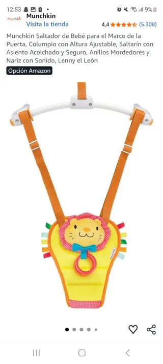 Saltador para puerta de bebé