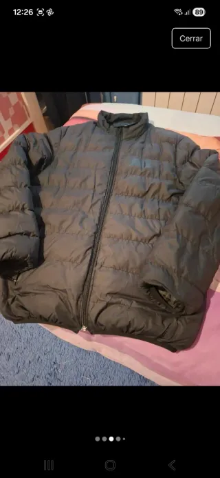 Cazadora acolchada chico negra