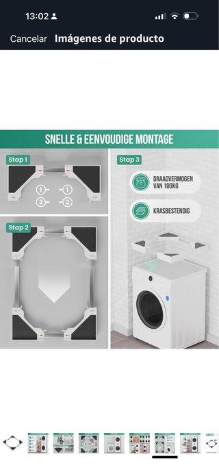 Base ajustable para lavadora/secadora