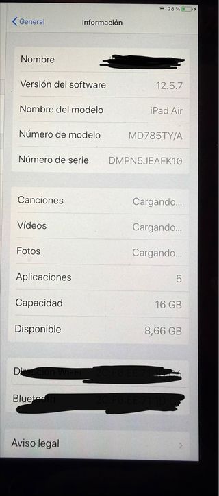 iPad Air 16GB Plata 2014