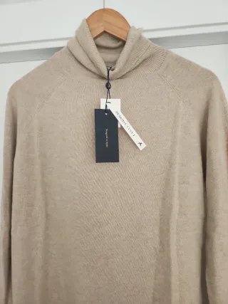 Jersey lana cashmere beige Nuevo