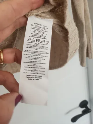 Jersey lana cashmere beige Nuevo