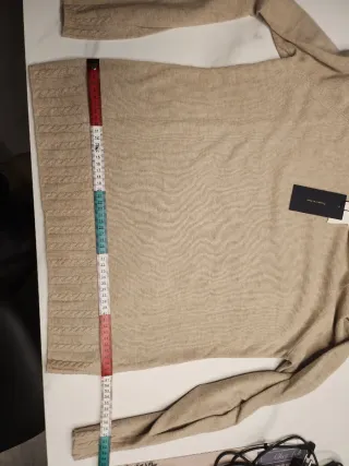 Jersey lana cashmere beige Nuevo