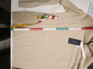 Jersey lana cashmere beige Nuevo