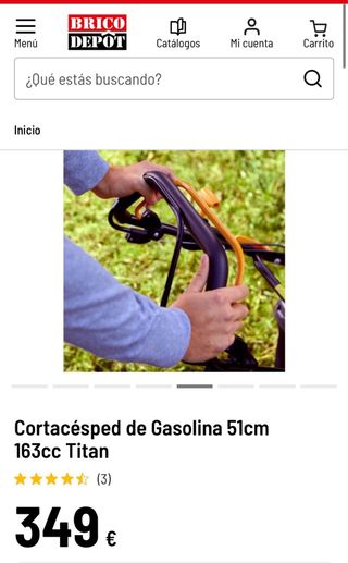 Cortacésped Titan 51cm Gasolina sin uso