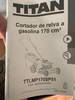 Cortacésped Titan 51cm Gasolina sin uso