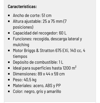 Cortacésped Titan 51cm Gasolina sin uso