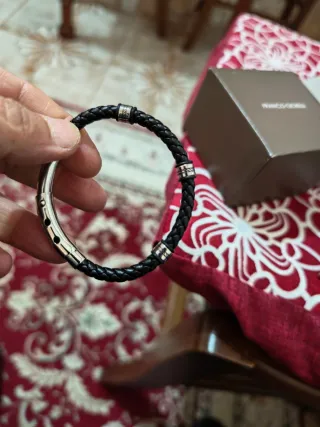 Bracciale Franco Gioielli pelle e acciaio