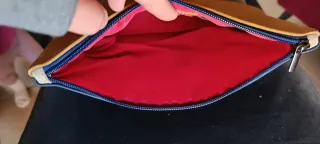 Pochette Byblos vera pelle marrone/grigio