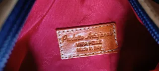 Pochette Byblos vera pelle marrone/grigio