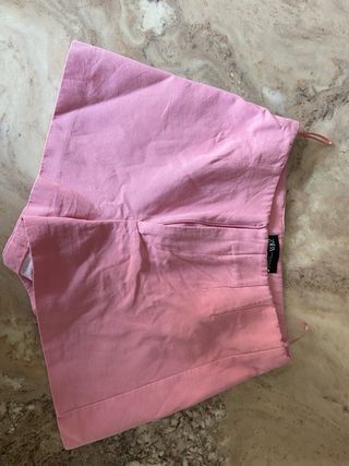 Zara Pantalón Corto Rosa Palo Talla XS