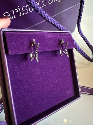 Pendientes Aro Estrella Aristocrazy Plata y piedra