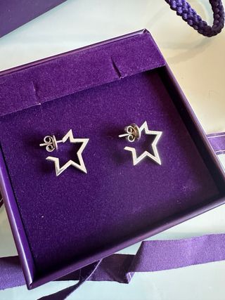 Pendientes Aro Estrella Aristocrazy Plata y piedra