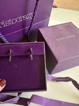 Pendientes Aro Estrella Aristocrazy Plata y piedra