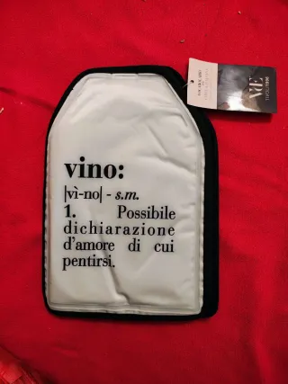 Porta bottiglia vino morbido grigio e nero