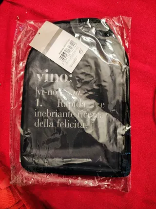 Porta bottiglia vino morbido grigio e nero