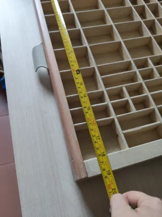 Cajón de imprenta antiguo de madera