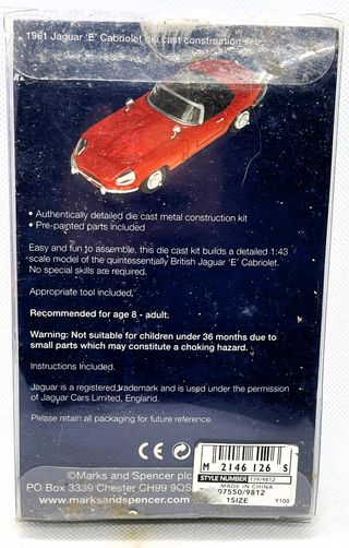 Coche esc. 1/43 Jaguar E Type cabrio, raro c/caja