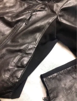 CAZADORA MANGO DE PIEL