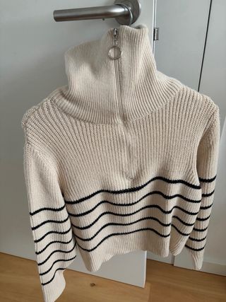 Jersey rayas beige y negro Talla S