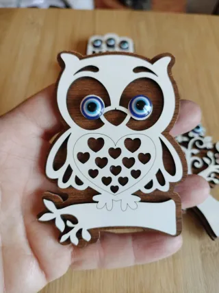 Imanes Ojo Turco mano de Fátima, Búho y Árbol vida