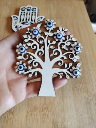 Imanes Ojo Turco mano de Fátima, Búho y Árbol vida