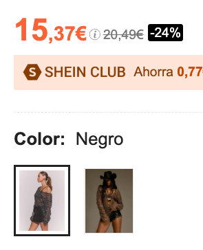 Top manga larga lentejuelas