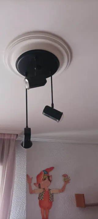 Lámpara de techo negra 3 focos