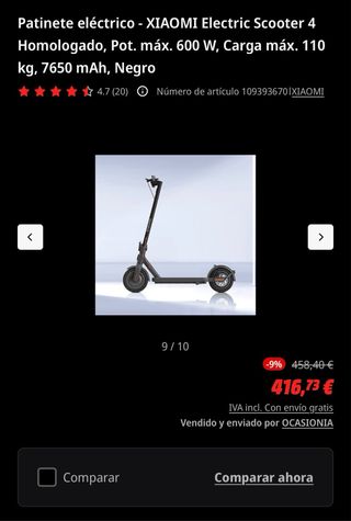 Patinete Eléctrico Xiaomi 4