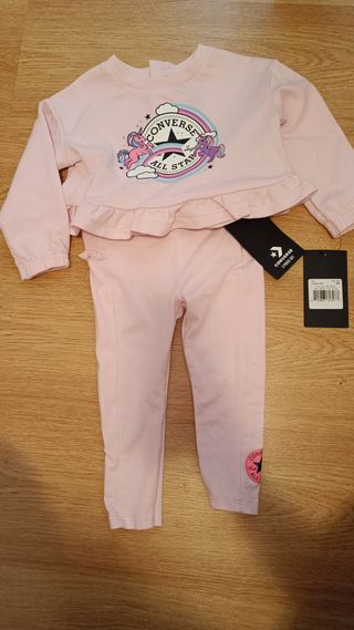 Conjunto Converse Unicornios Bebé Rosa