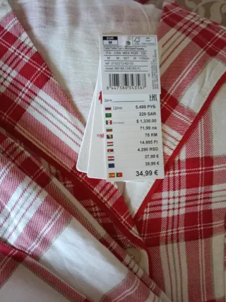 Pijama cuadros mujer rojo y blanco de mafalda