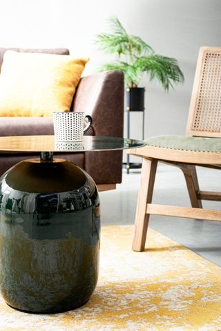 Mesa Auxiliar Bizzotto Nalima Verde/Dorado