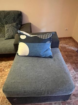 Sofá modular gris 3m + chaise longue