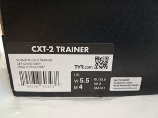 Zapatillas TYR CXT-2 Trainer grises y verdes
