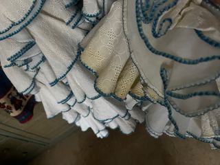 Traje Flamenca Blanco Perforado