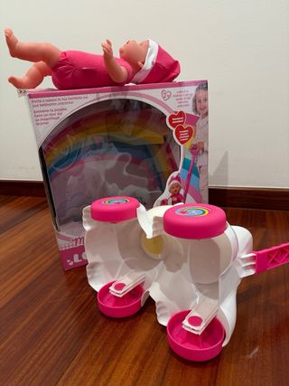 Muñeca con carro unicornio para pasear NUEVA