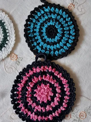 Set 3 presine/sottopentola uncinetto