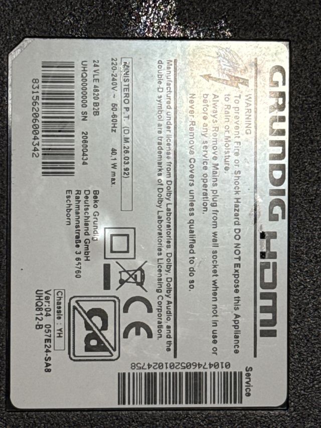 Televisión Grundig Negra