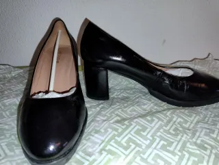 Zapatos  tacón confort negros talla 40 Latouche