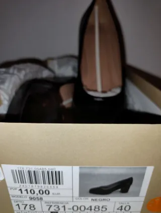 Zapatos  tacón confort negros talla 40 Latouche