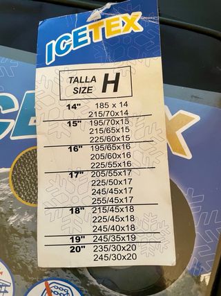 Cadenas textiles para nieve ICETEX Talla H
